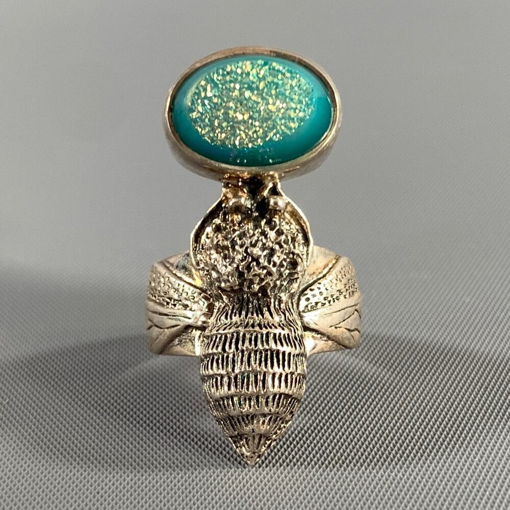 NO BRAND Silver Bees Ring